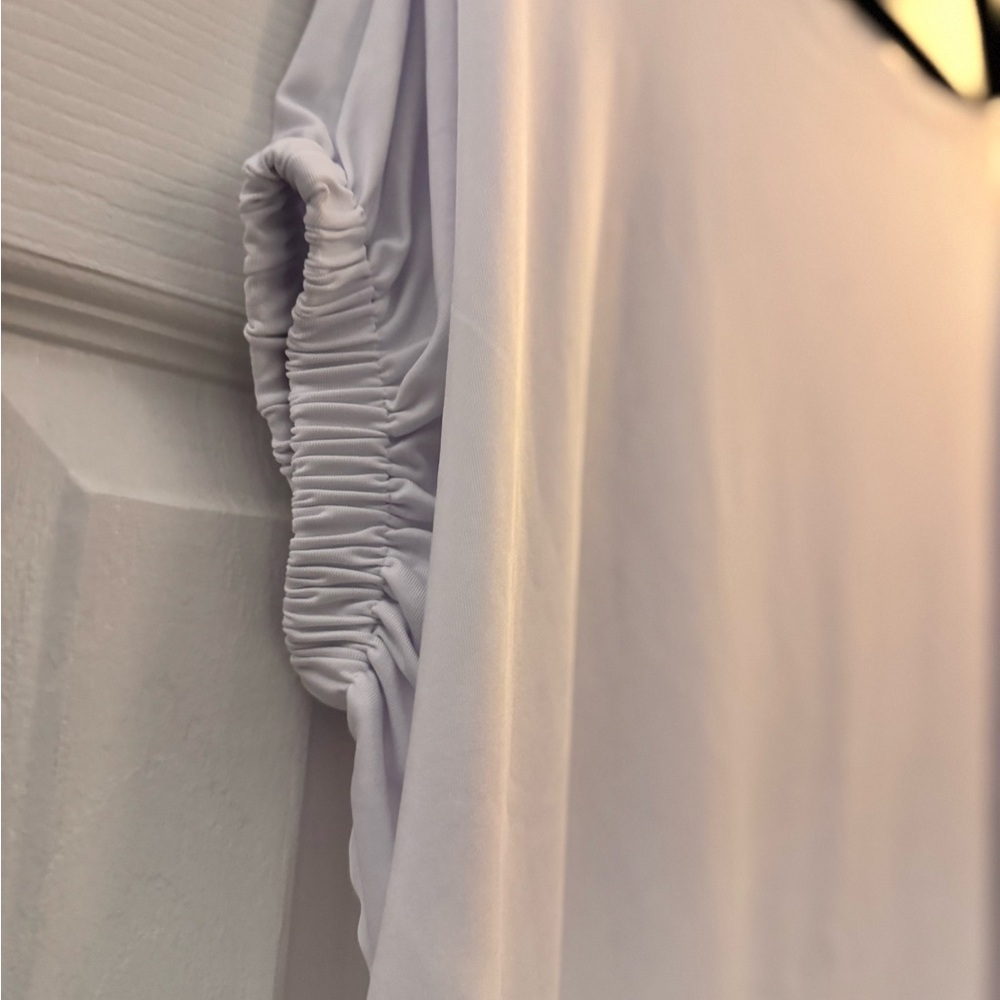 White Ruched Sleeve set